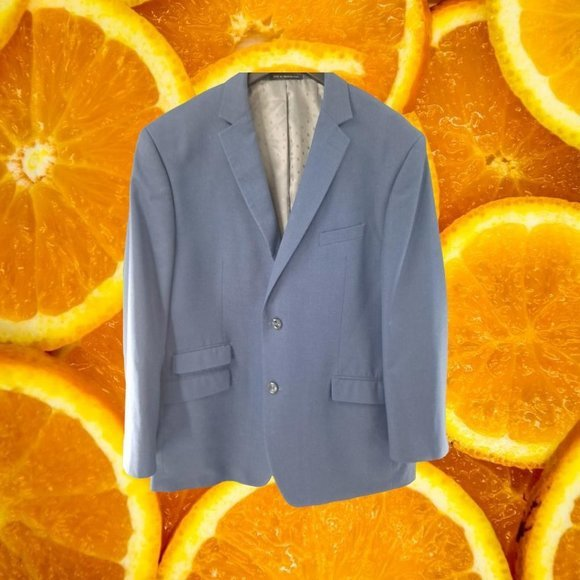 PERRY Ellis Portfolio Slim Fit Blue Suit Jacket Size 46R‎ - Picture 1 of 9